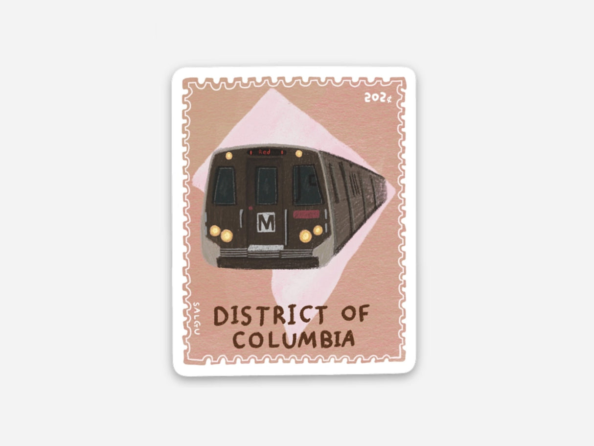 DC Metro Car Stamp Sized Vinyl Sticker