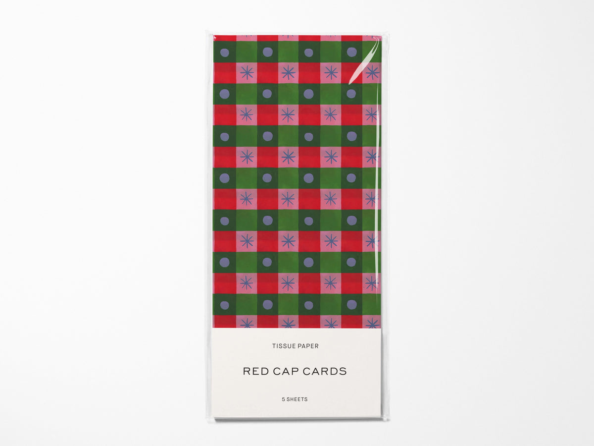 Holiday Checker Tissue Paper