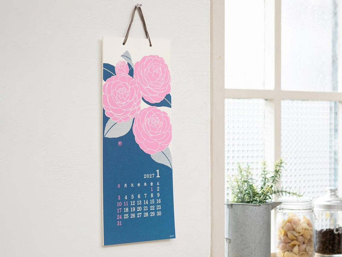 Midori Wall Calendar 2027 - Echizen Washi Flower