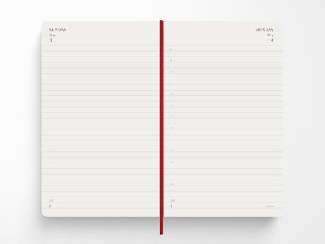 Moleskine 2027 Daily Planner - Scarlet Red Soft Cover