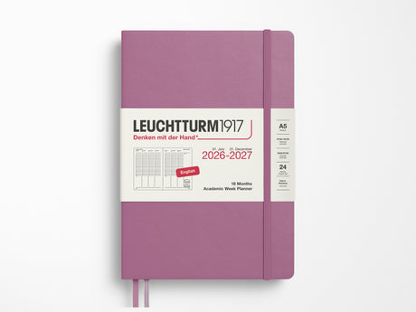 2026-2027 Leuchtturm 1917 18 Month Academic Week Planner - Dusty Rose