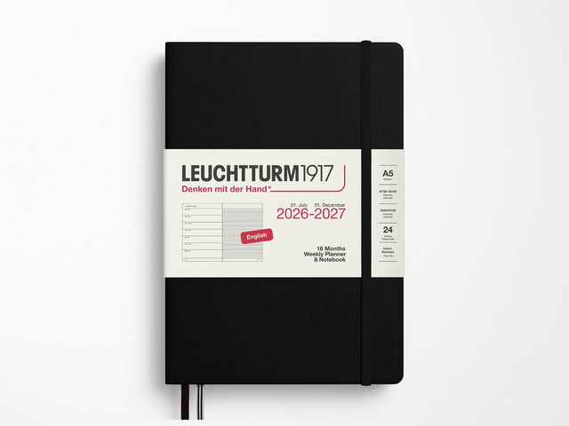 2026-2027 Leuchtturm 1917 18 Month Weekly Planner & Notebook - Black