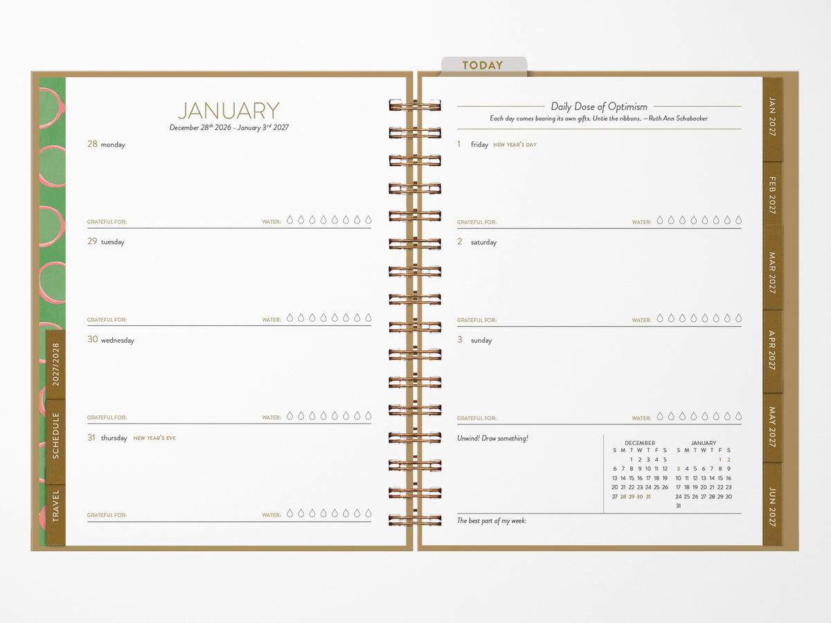 2027 Dachshund Spiral Bound Planner