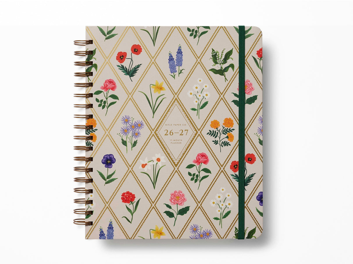 2027 Garden Study 17-Month Academic Hardcover Spiral Planner
