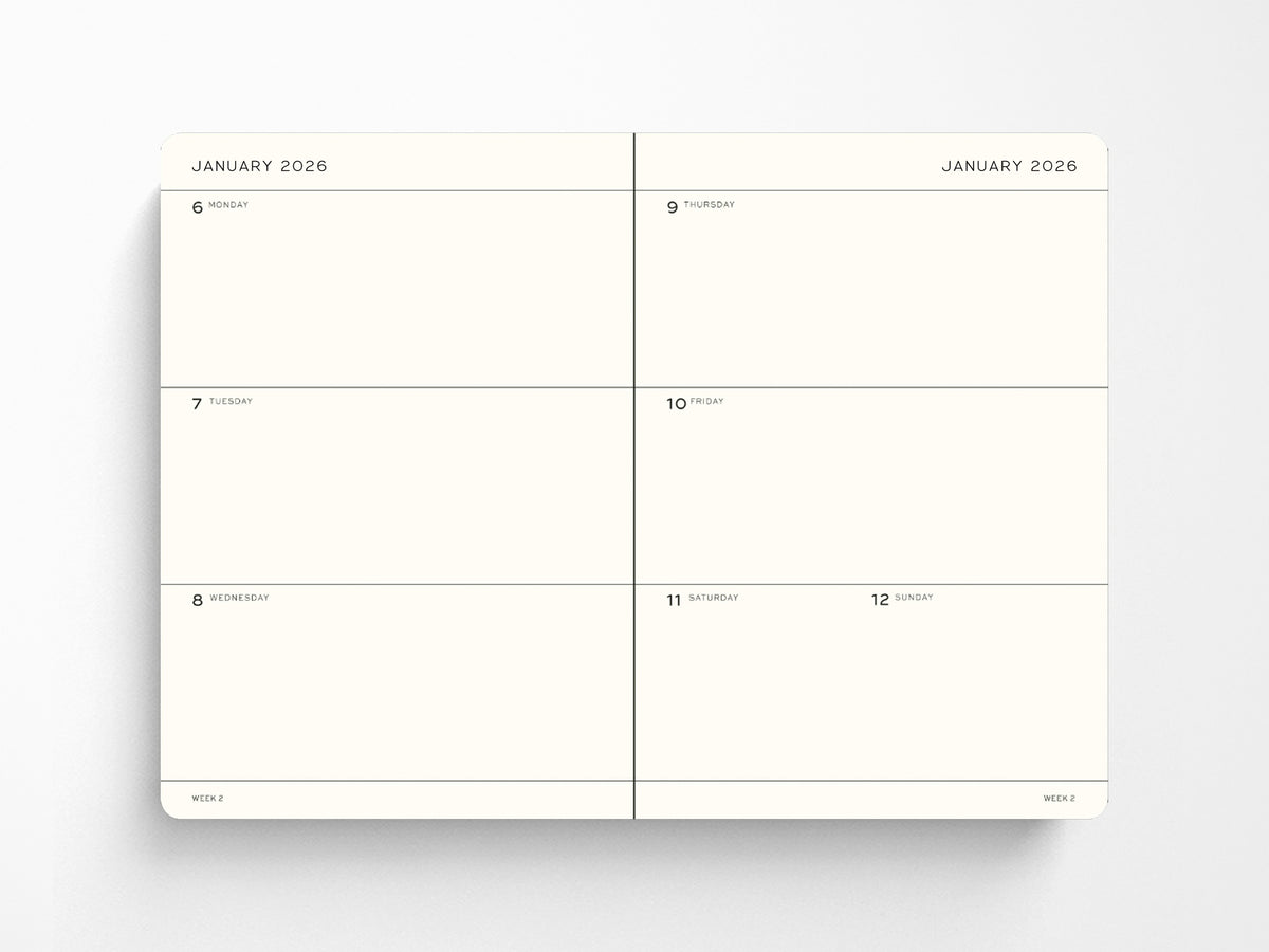 2027 Leuchtturm 1917 Weekly Planner - BLACK