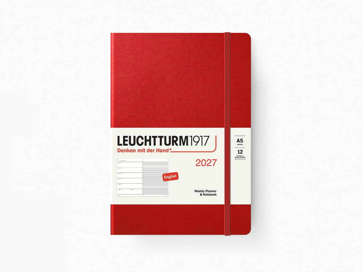 2027 Leuchtturm 1917 Weekly Planner & Notebook - CHERRY