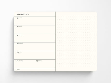 2027 Leuchtturm 1917 Weekly Planner & Notebook - FOREST GREEN Dotted
