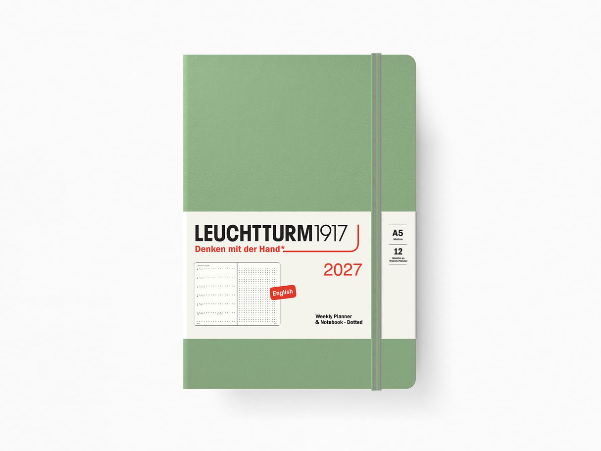2027 Leuchtturm 1917 Weekly Planner & Notebook - SAGE Dotted