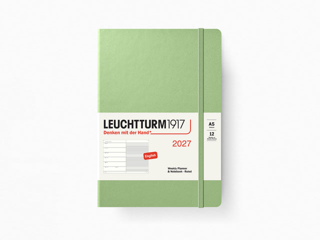 2027 Leuchtturm 1917 Weekly Planner & Notebook - SAGE Softcover