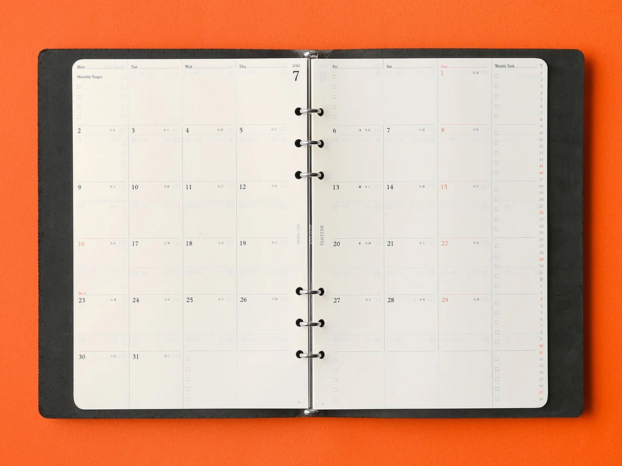 PLOTTER Refill Monthly Schedule Refill 2027 - A5 Size