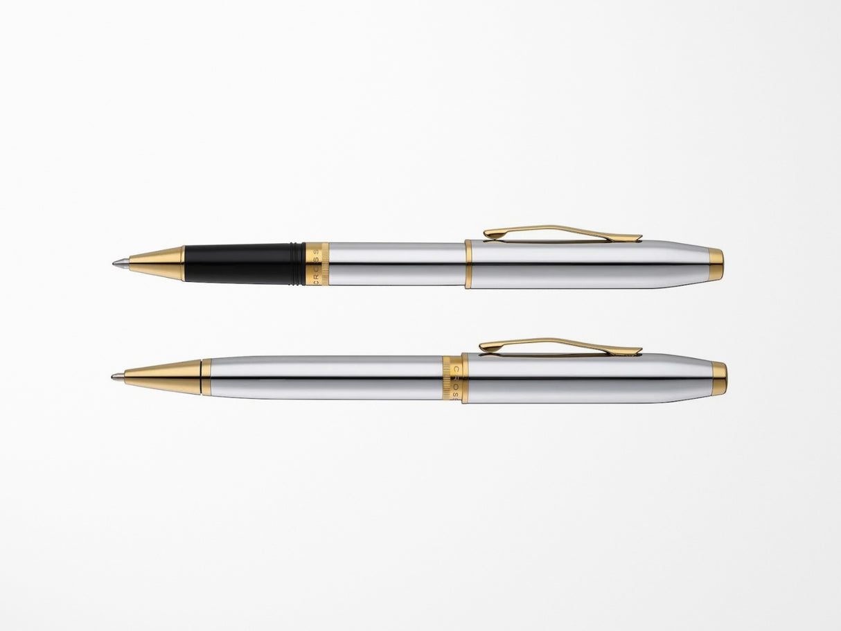 Cross Foundry Pen - Polished Chrome with Gold