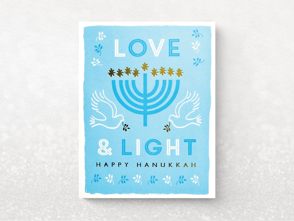 Love and Light Hanukkah Greeting Cards - Set of 8