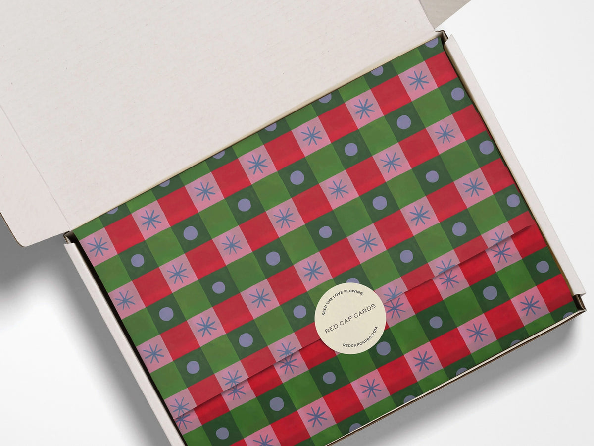 Holiday Checker Tissue Paper