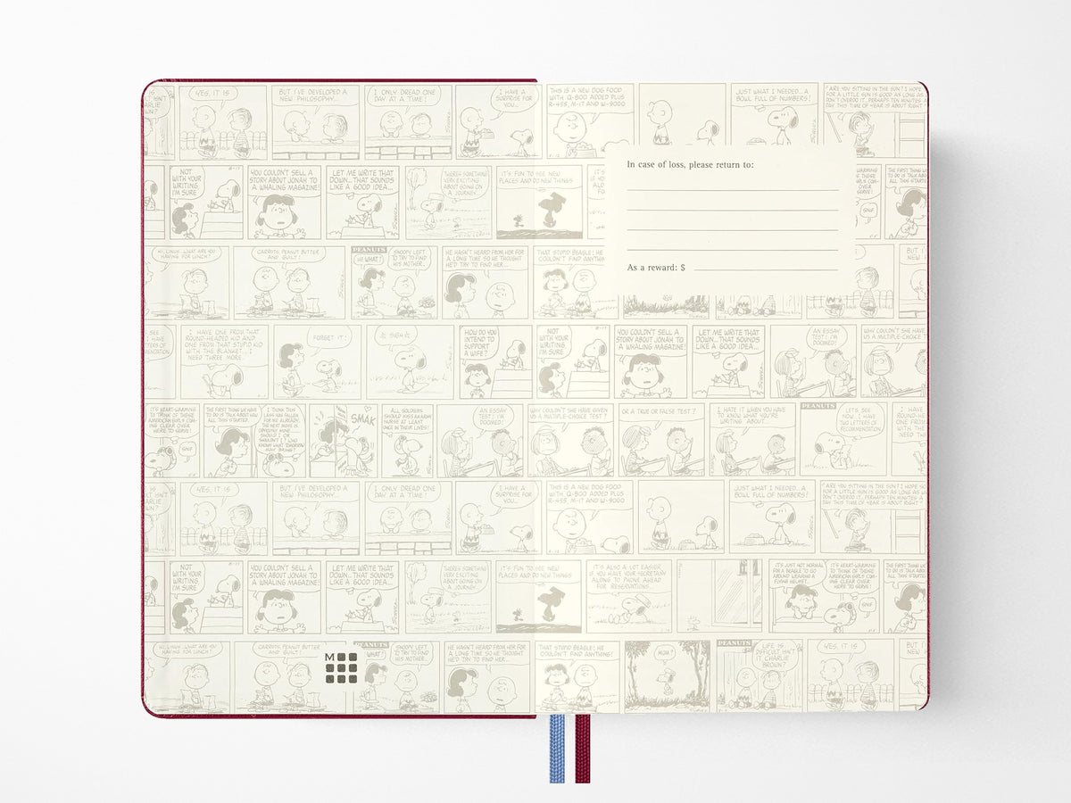 Moleskine x Peanuts Limited Edition Large Red Plain Page Notebook