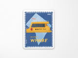 DC Wharf Water Taxi Stamp Sized Vinyl Sticker