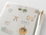 Midori Pocket Diary Slim Cat 2027
