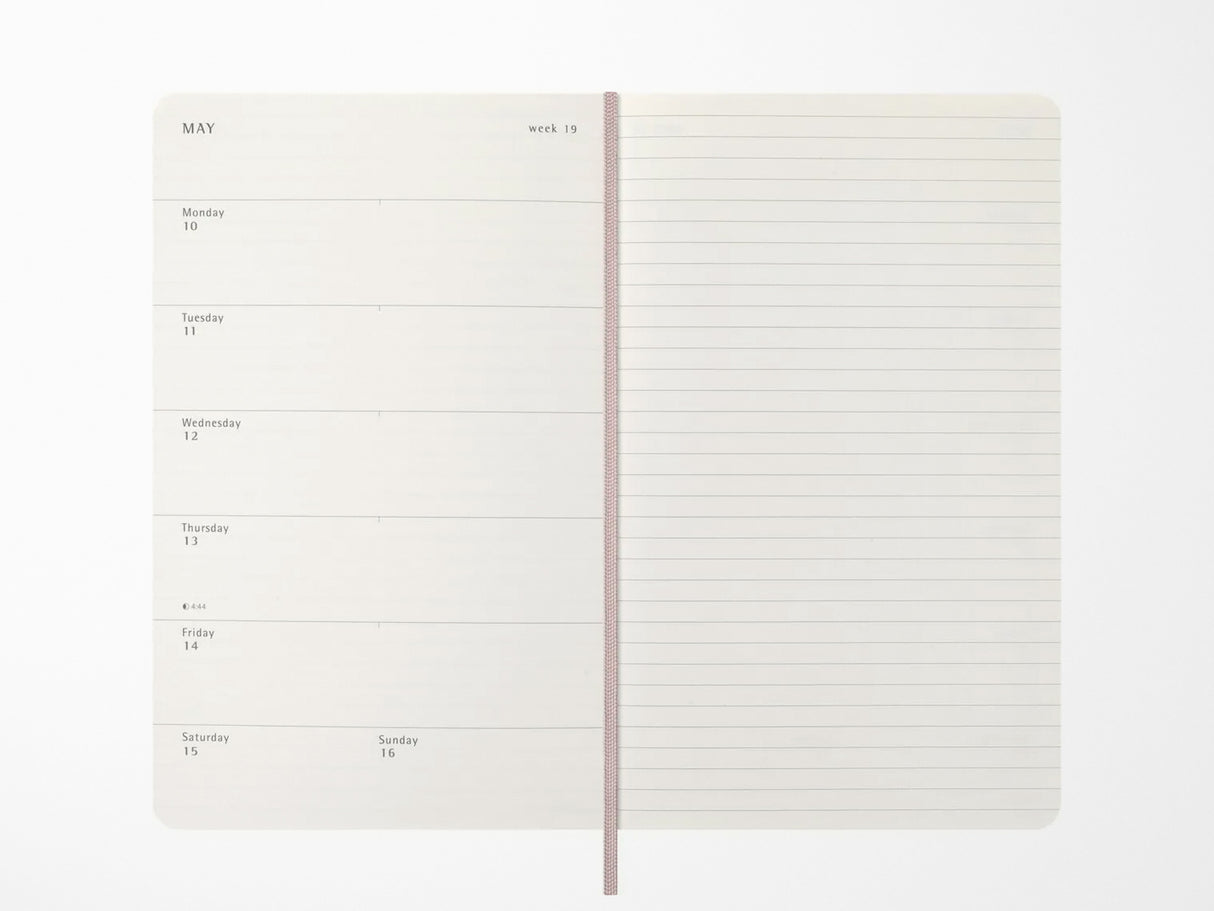 Moleskine 2027 Weekly Planner - Precious & Ethical Vegea - Sakura Pink