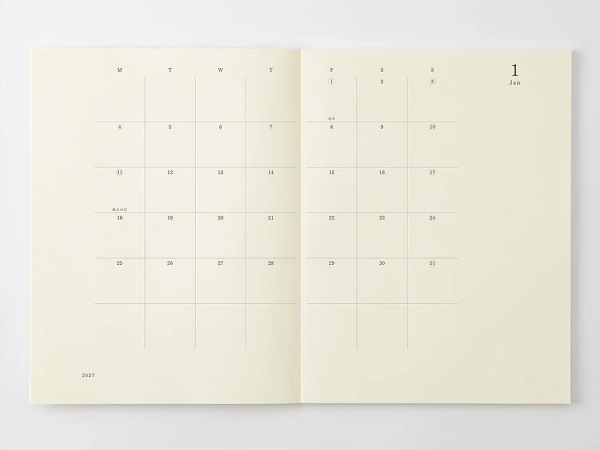 MD Notebook Monthly Diary A4 Variant THIN 2027