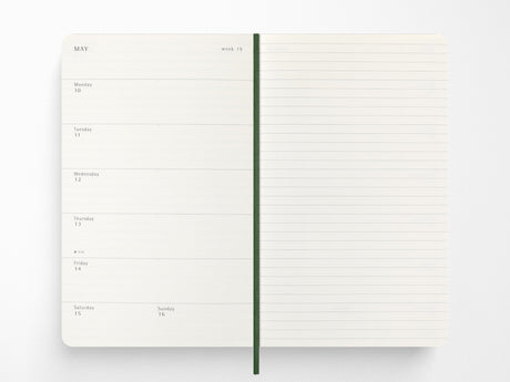 Moleskine 2027 Weekly Planner - Myrtle Green Soft Cover