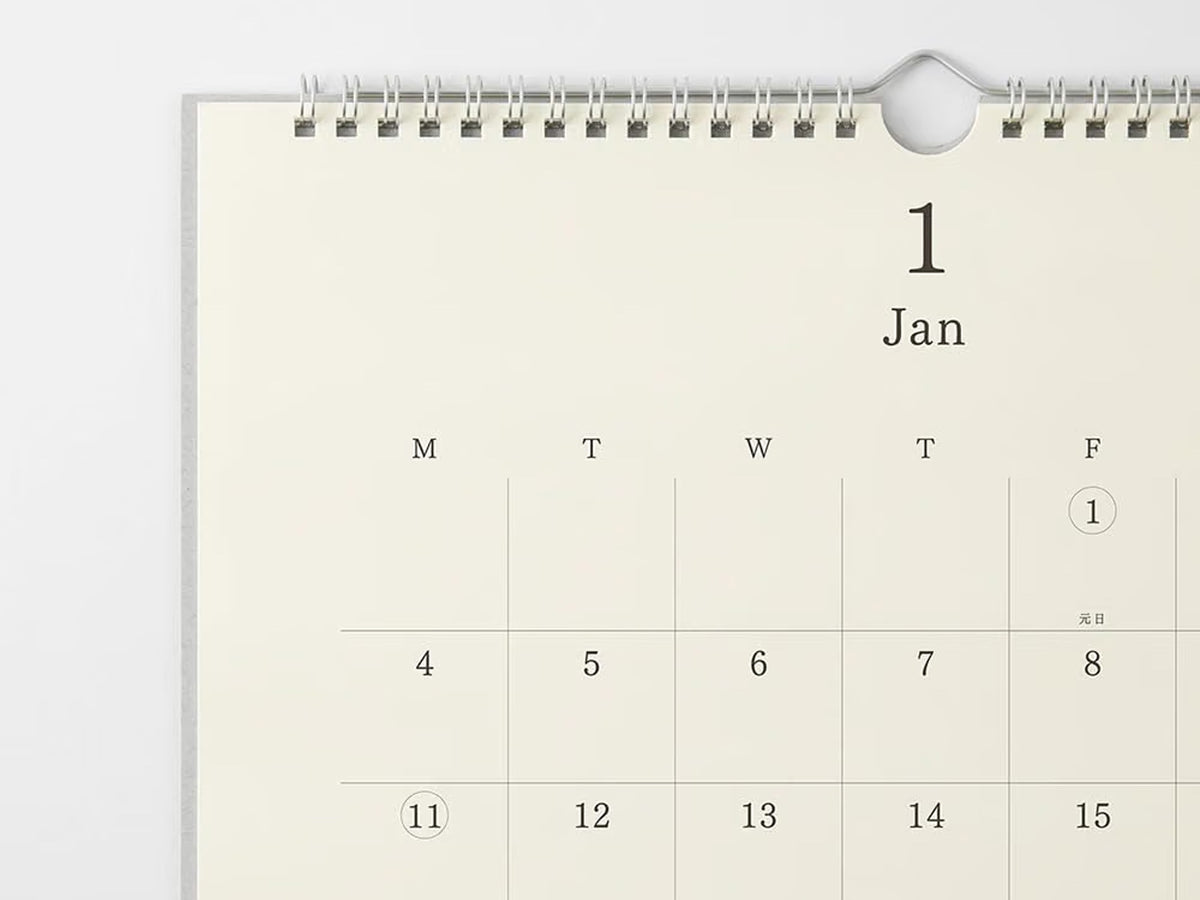 MD Product Wall Calendar Ring Bound with Pencil 2027