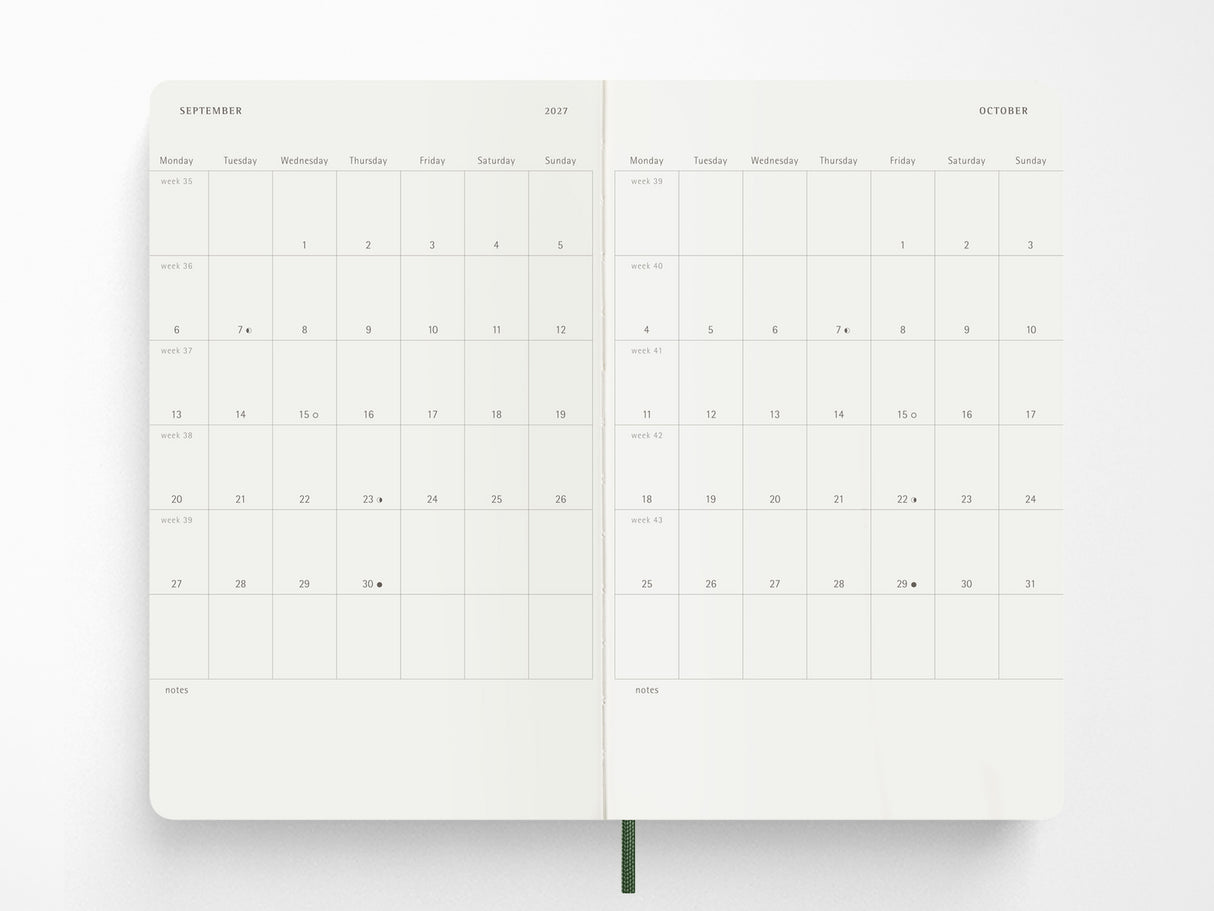 Moleskine 2027 Daily Planner - Myrtle Green Hardcover