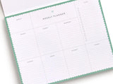 Happy Plaid Covered Weekly Planner