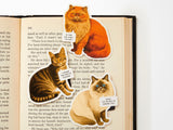 Moody Cats Magnetic Bookmark Set