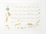 Midori Desk Calendar 2027 - Medium Cat