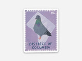 DC Pigeon Stamp Sized Vinyl Sticker
