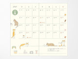 Midori Pocket Diary Slim Cat 2027