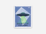 DC UFO Stamp Sized Vinyl Sticker