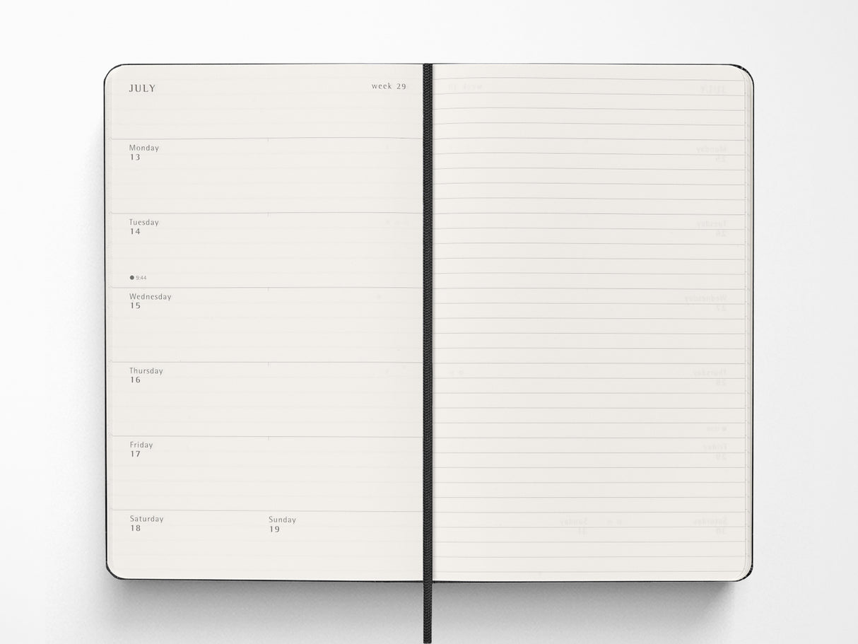 Moleskine 2027 Weekly Planner - Black Hardcover
