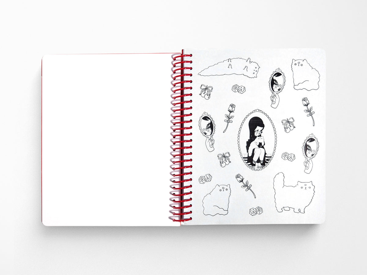 Love Cats Blanco Spiral Notebook