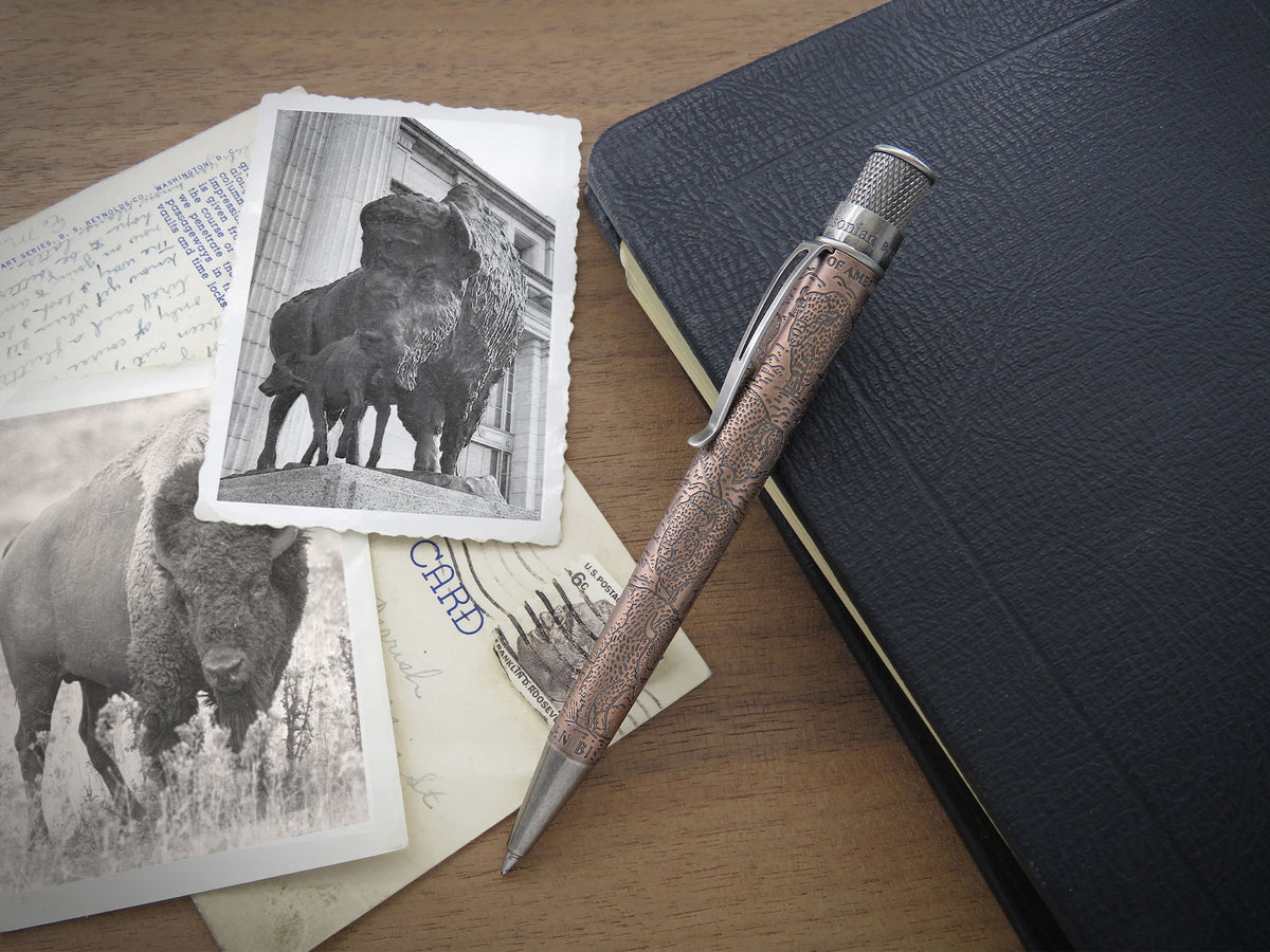 Retro 51 Smithsonian Collection Rollerball Pen - Bison Strong