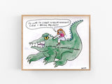 Can I Bring My Pet? 8 x 10 Art Print