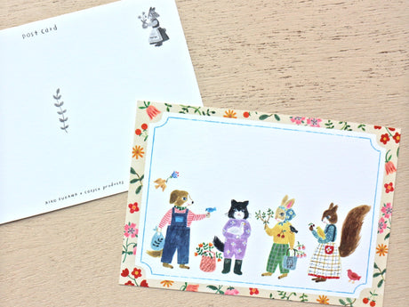 Aiko Fukawa Postcard Writing Pad - Little Fluffy Friends