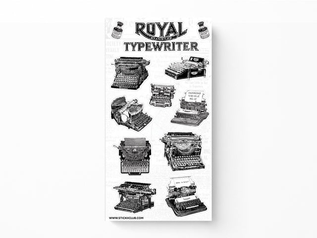 B&W Typewriters Sticker Sheet