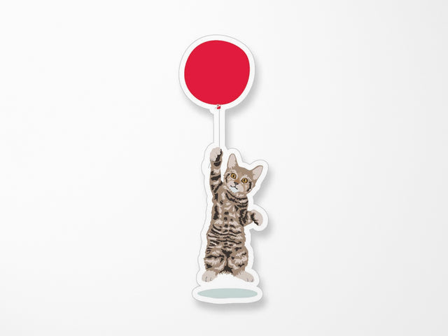 Balloon Cat Vinyl Sticker