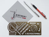 Bauhaus Brass Template Design Stencil