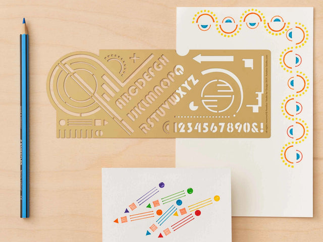 Bauhaus Brass Template Design Stencil