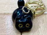 Black Cat Charm Keyring