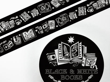 Black and White Books Washi Tape