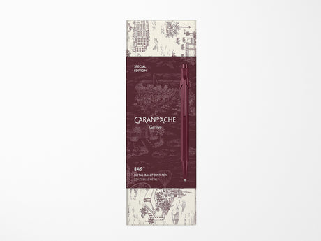 Caran D'Ache 849 Ballpoint Pen Toile De Jouy - Burgundy