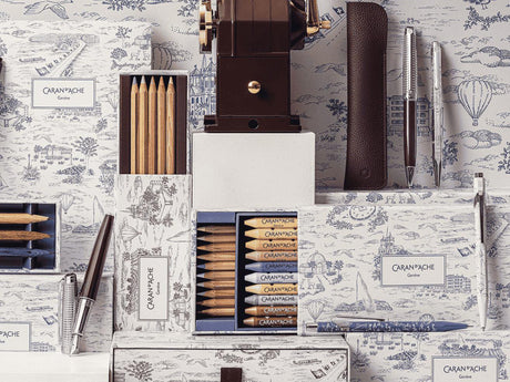 Caran D'Ache 849 Pen and Pencil Set - Toile De Jouy