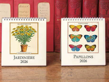 Cavallini 2027 DESK Calendar - Vintage Travel