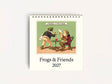 Cavallini 2027 DESK Calendar - Frogs & Friends