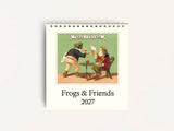 Cavallini 2027 DESK Calendar - Frogs & Friends