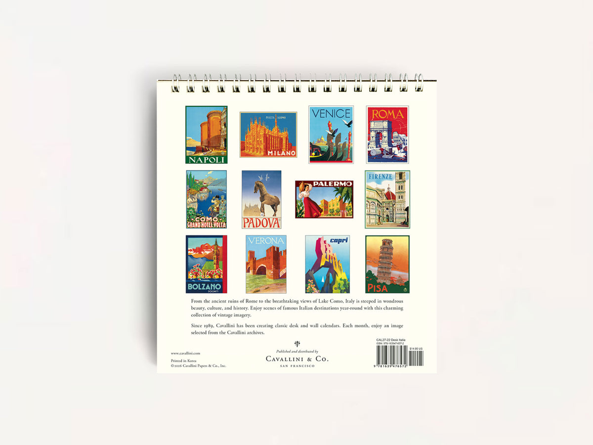 Cavallini 2027 DESK Calendar - Italia