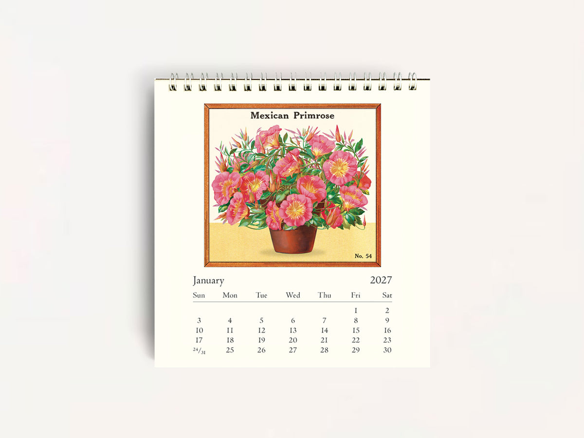 Cavallini 2027 DESK Calendar - Jardiniere