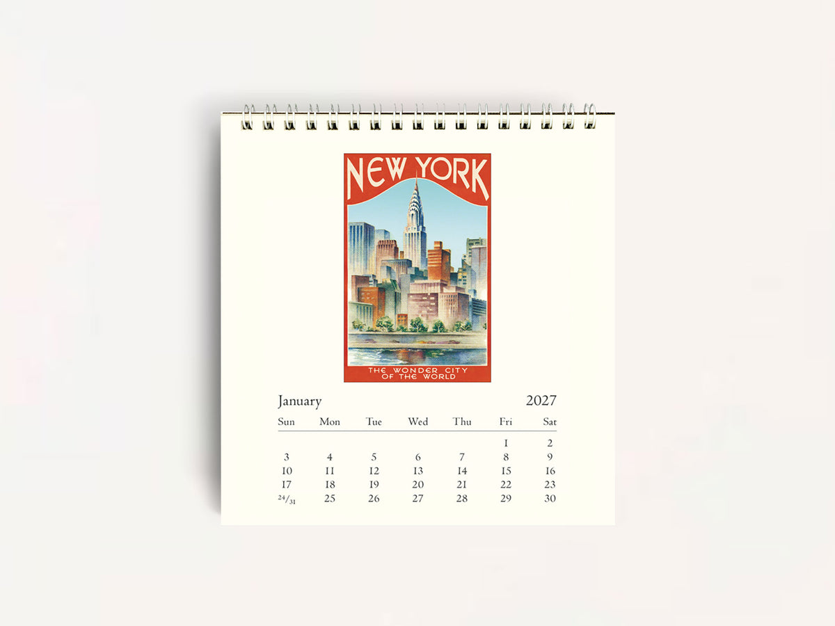 Cavallini 2027 DESK Calendar - New York